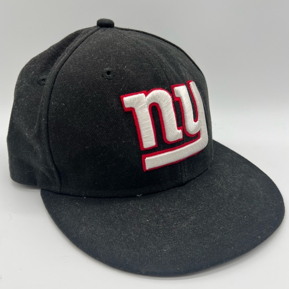 New Era New York Giants NFL Football Team Fitted Baseball Cap Hat Black Size 7” - Picture 1 of 5
